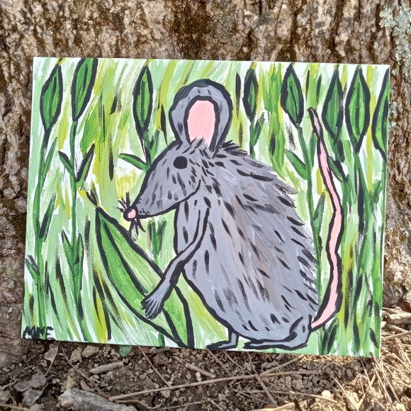 Mouse With Corn Painting - Picture 2 of 4
